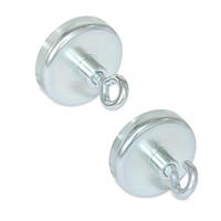 GN 50.6 Retaining Magnet Disc Shaped with Hook with Eyelet